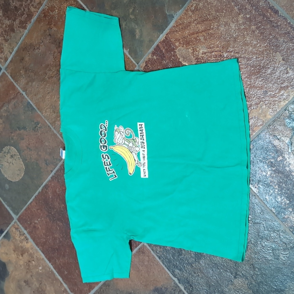 Y2k Gildan Humor Graphic T-Shirt Monkey Banana Life